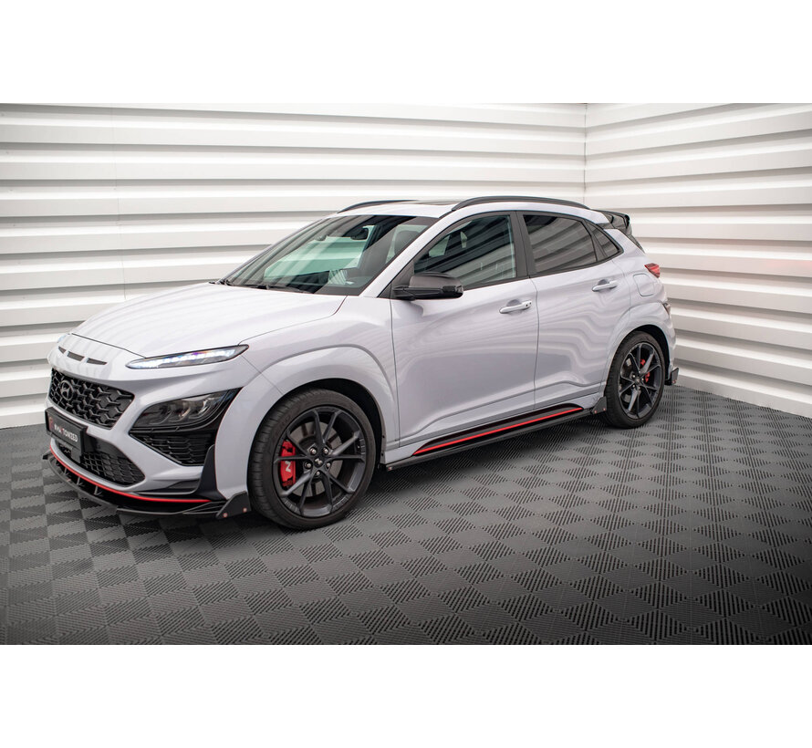 Maxton Design Side Skirts Diffusers V.1 + Flaps Hyundai Kona N Mk1