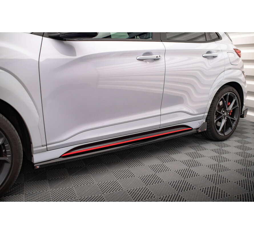 Maxton Design Side Skirts Diffusers V.1 + Flaps Hyundai Kona N Mk1