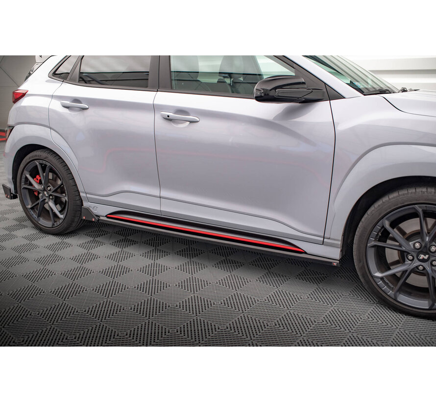 Maxton Design Side Skirts Diffusers V.1 + Flaps Hyundai Kona N Mk1