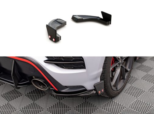Maxton Design Maxton Design Rear Side Splitters V.1 + Flaps Hyundai Kona N Mk1