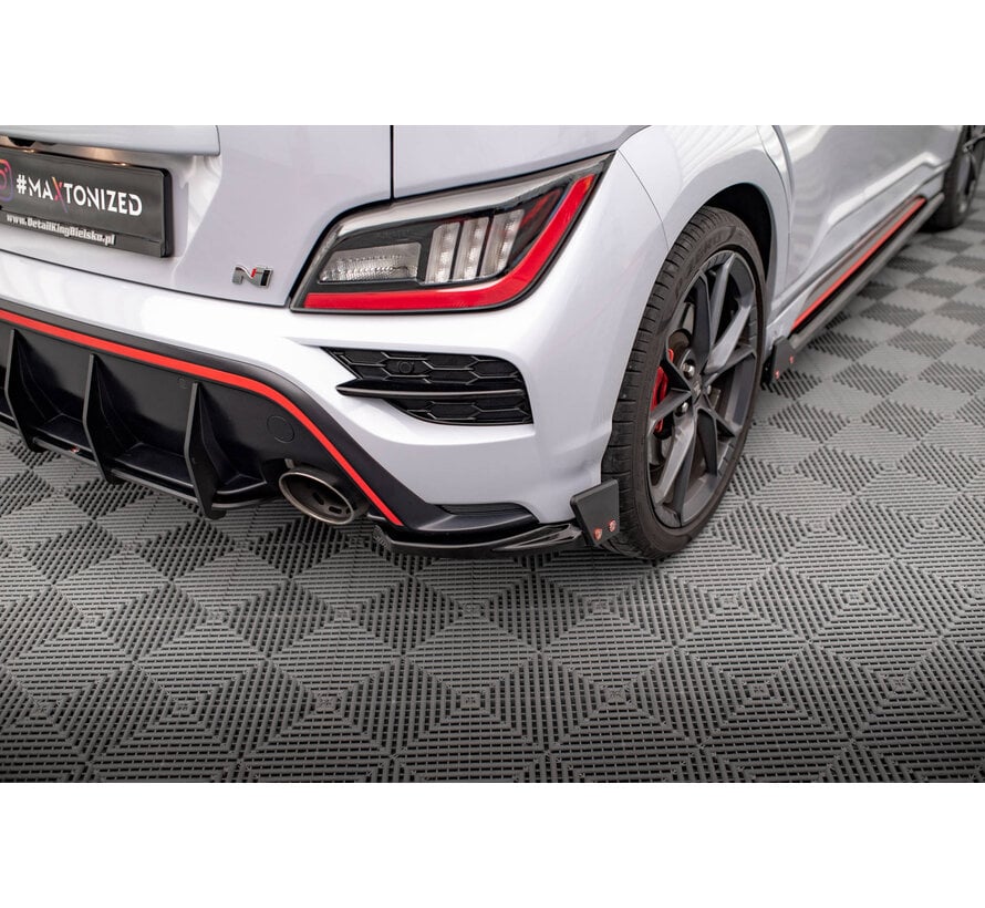 Maxton Design Rear Side Splitters V.1 + Flaps Hyundai Kona N Mk1