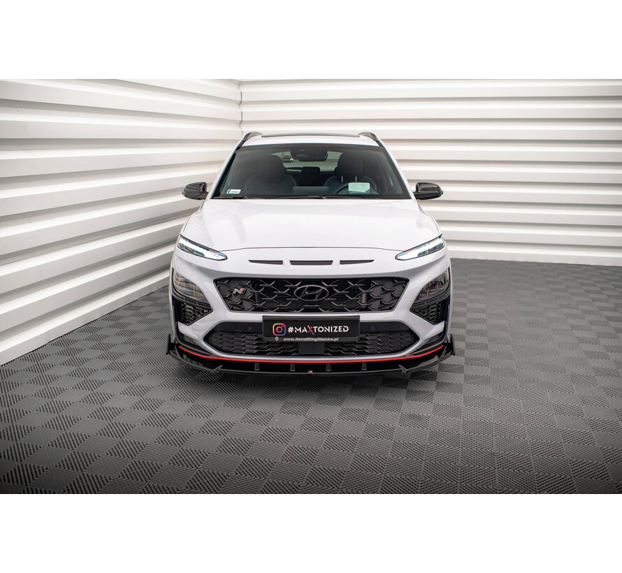 Maxton Design Front Splitter V.2 + Flaps Hyundai Kona N Mk1