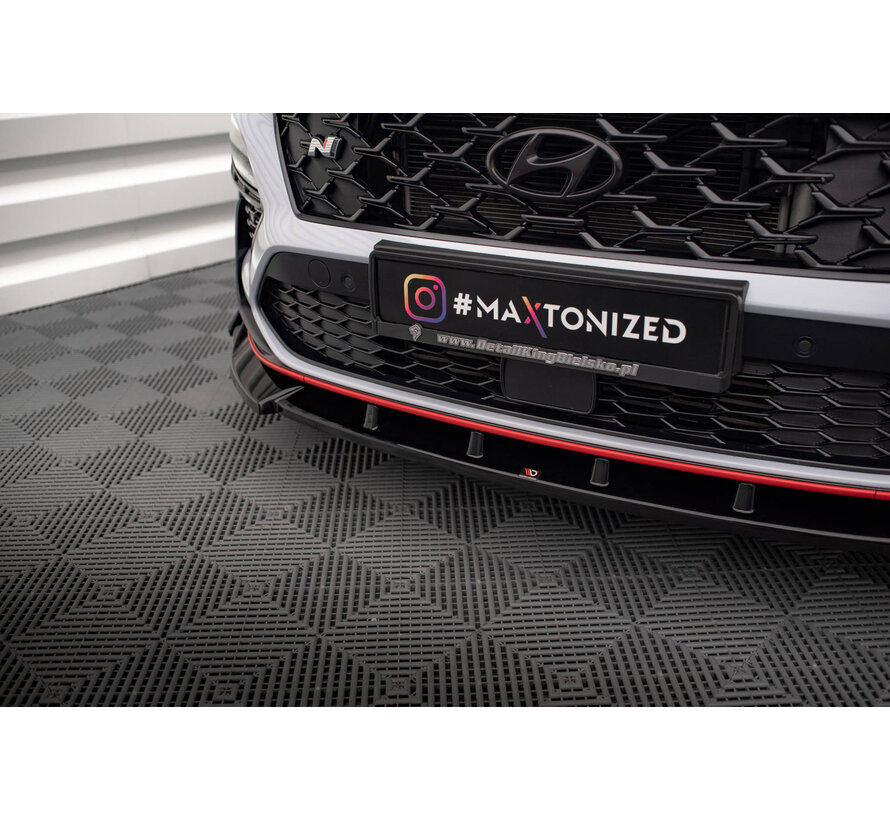 Maxton Design Front Splitter V.2 + Flaps Hyundai Kona N Mk1