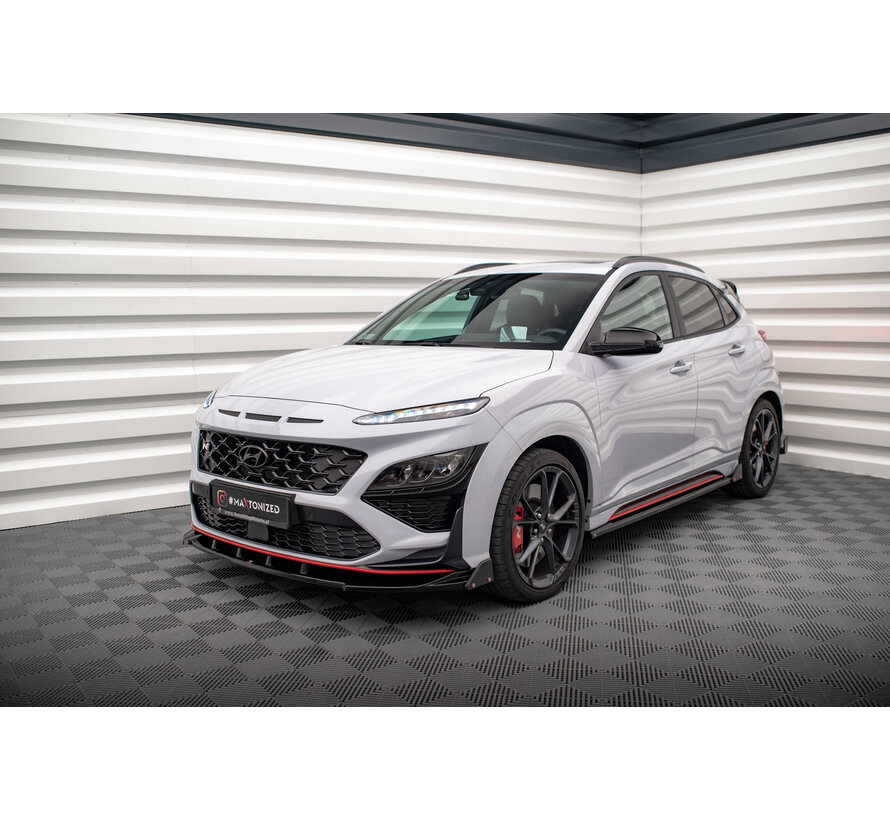 Maxton Design Front Splitter V.2 + Flaps Hyundai Kona N Mk1