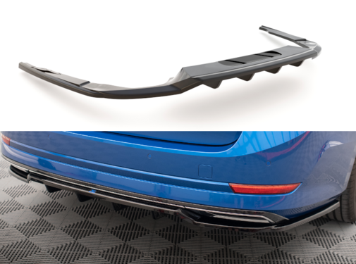 Maxton Design Maxton Design Central Rear Splitter (with vertical bars) Skoda Octavia Sportline Mk4