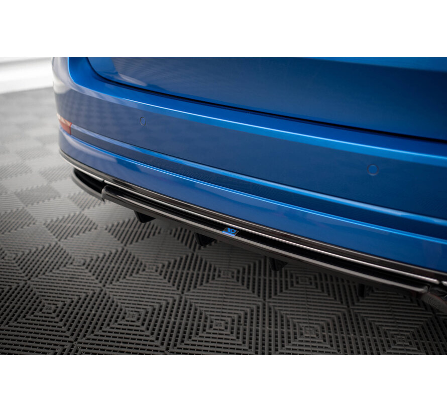 Maxton Design Central Rear Splitter (with vertical bars) Skoda Octavia Sportline Mk4