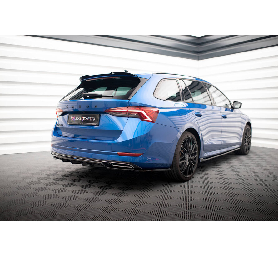 Maxton Design Central Rear Splitter (with vertical bars) Skoda Octavia Sportline Mk4