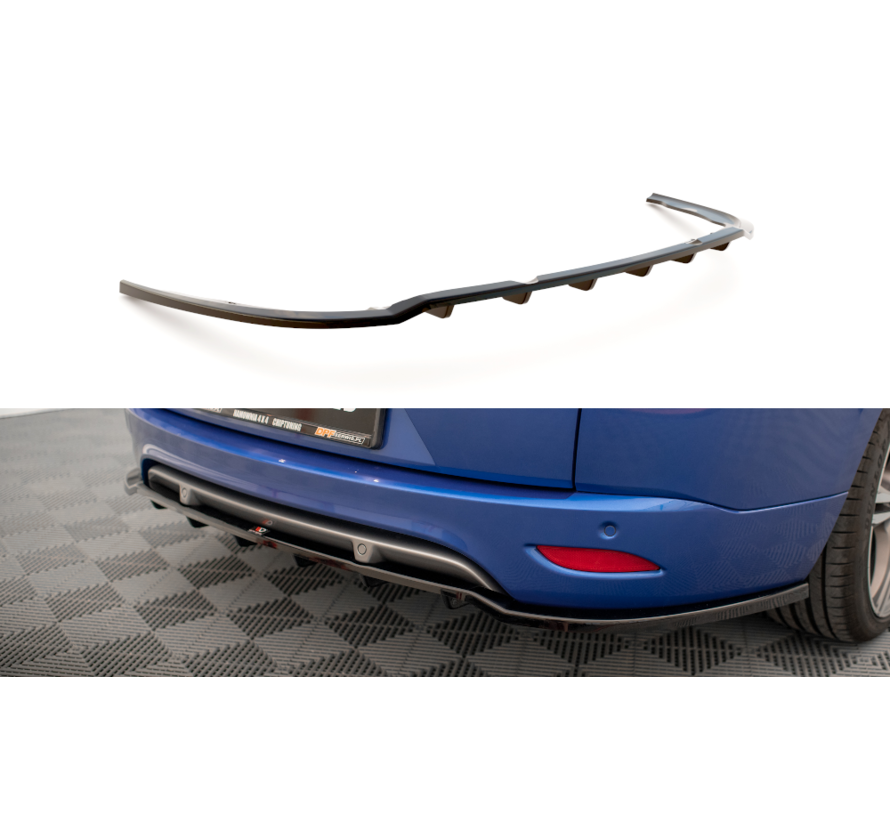 Maxton Design Central Rear Splitter (with vertical bars) Renault Megane GT Line Grandtour Mk3 Facelift