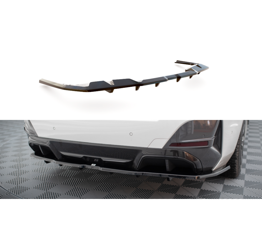 Maxton Design Central Rear Splitter (with vertical bars) V.1 BMW i4 M-Pack G26