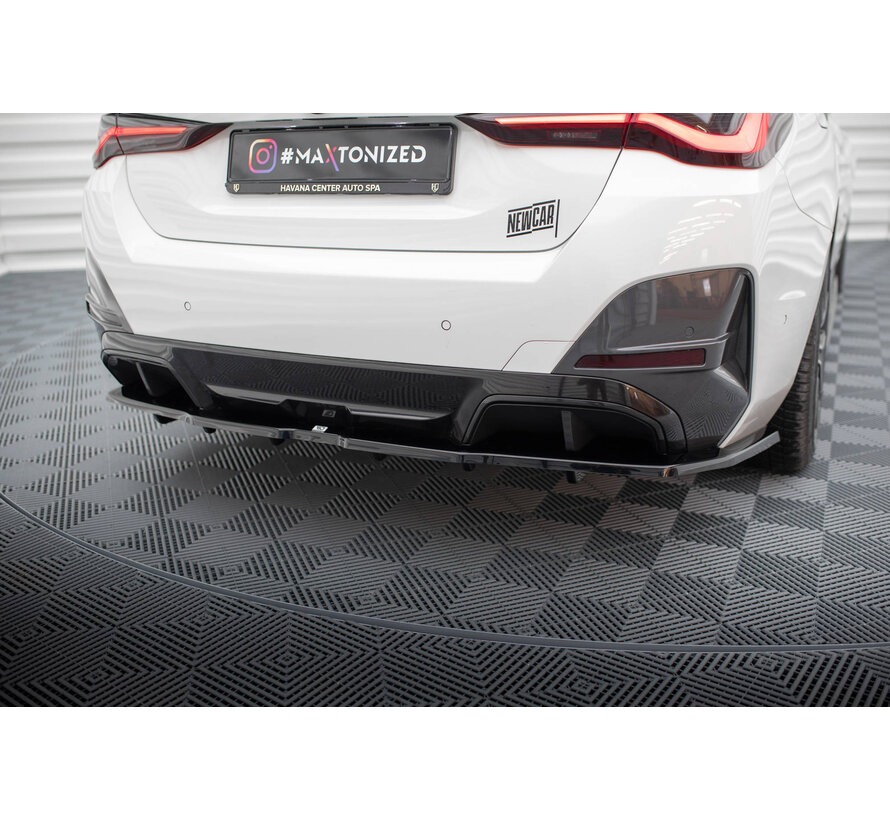 Maxton Design Central Rear Splitter (with vertical bars) V.1 BMW i4 M-Pack G26