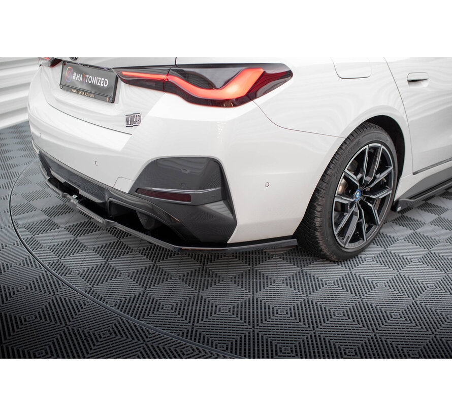 Maxton Design Central Rear Splitter (with vertical bars) V.1 BMW i4 M-Pack G26