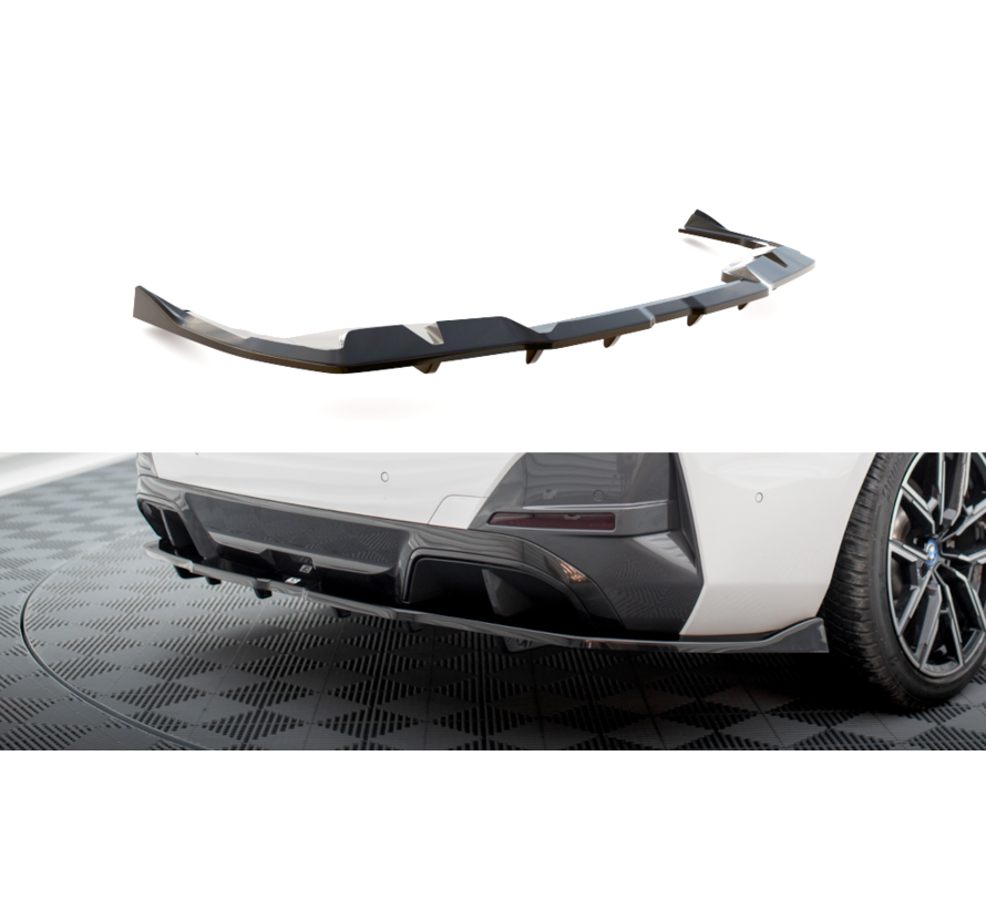 Maxton Design Central Rear Splitter (with vertical bars) V.2 BMW i4 M-Pack G26