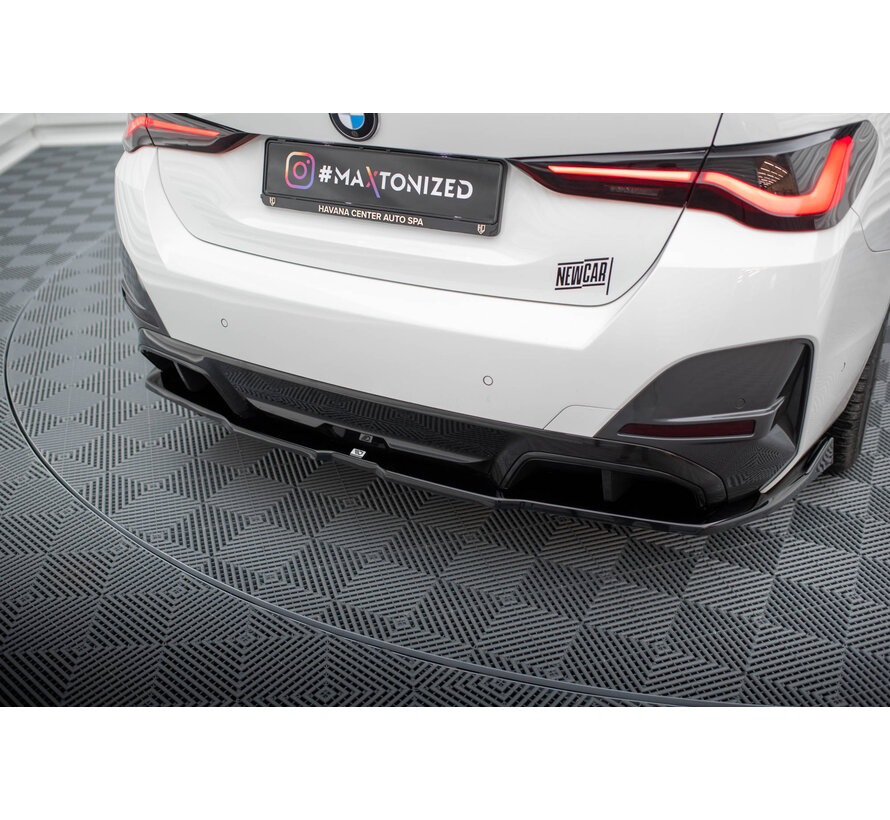Maxton Design Central Rear Splitter (with vertical bars) V.2 BMW i4 M-Pack G26