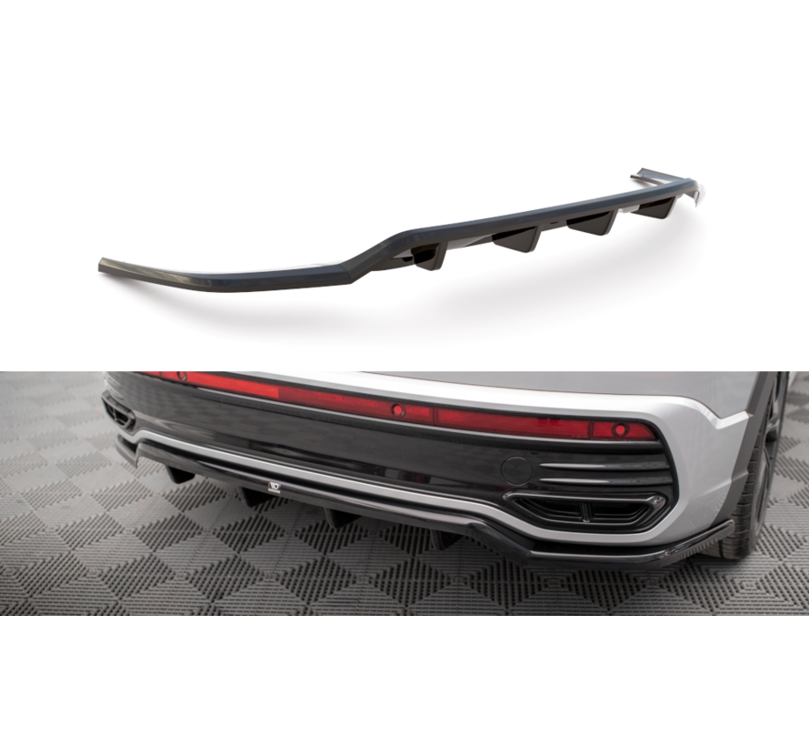 Maxton Design Central Rear Splitter (with vertical bars) Volkswagen Taigo R-Line Mk1