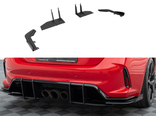 Maxton Design Maxton Design Street Pro Rear Side Splitters + Flaps Honda Civic Type-R Mk 11