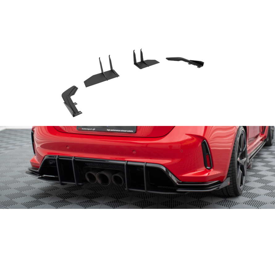 Maxton Design Street Pro Rear Side Splitters + Flaps Honda Civic Type-R Mk 11