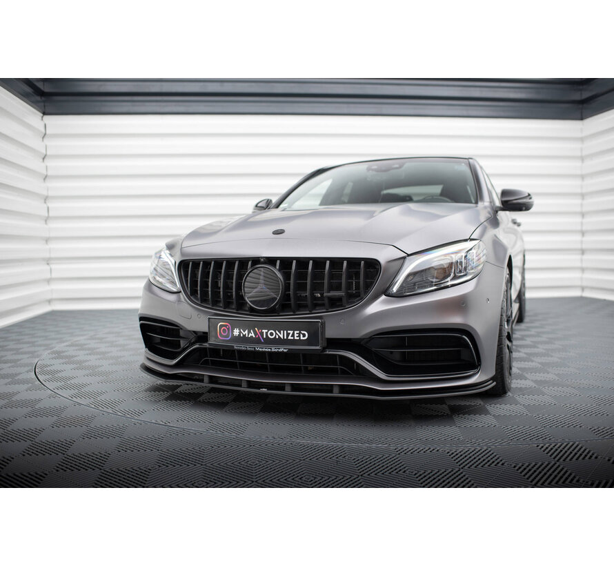 Maxton Design Street Pro Front Splitter Mercedes-AMG C63 Sedan / Estate W205 Facelift