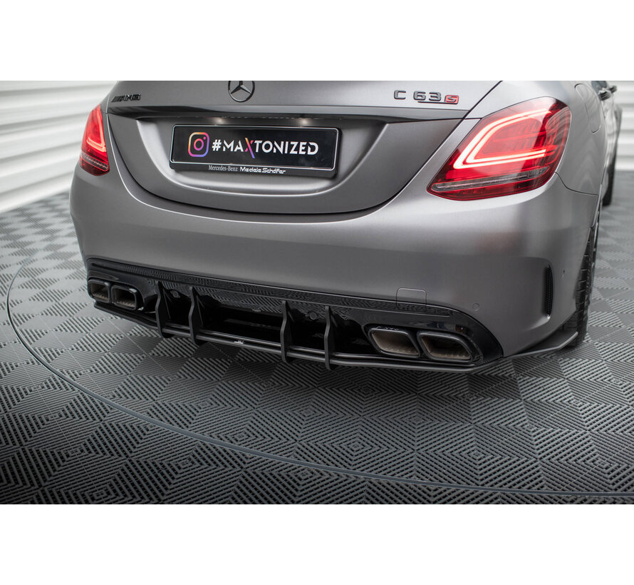 Maxton Design Street Pro Rear Diffuser Mercedes-AMG C63 Sedan / Estate W205 Facelift