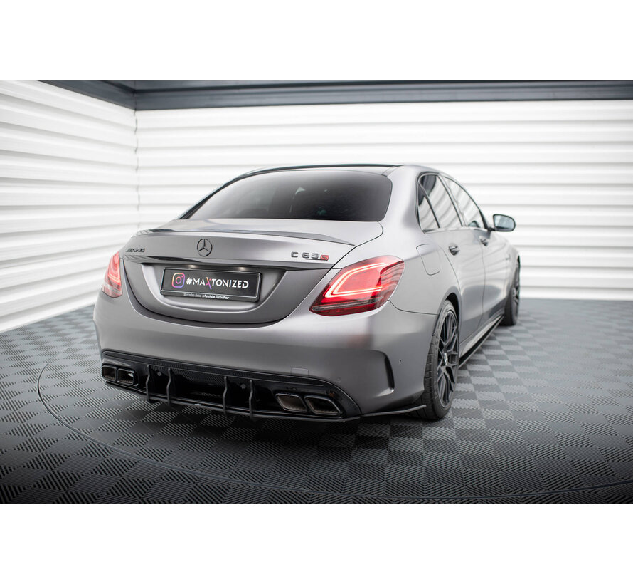 Maxton Design Street Pro Rear Side Splitters Mercedes-AMG C63 Sedan / Estate W205 Facelift