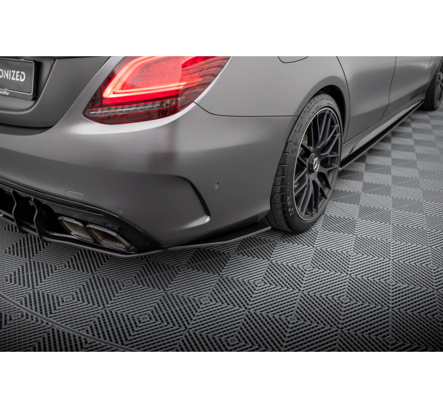 Maxton Design Street Pro Rear Side Splitters Mercedes-AMG C63 Sedan / Estate W205 Facelift