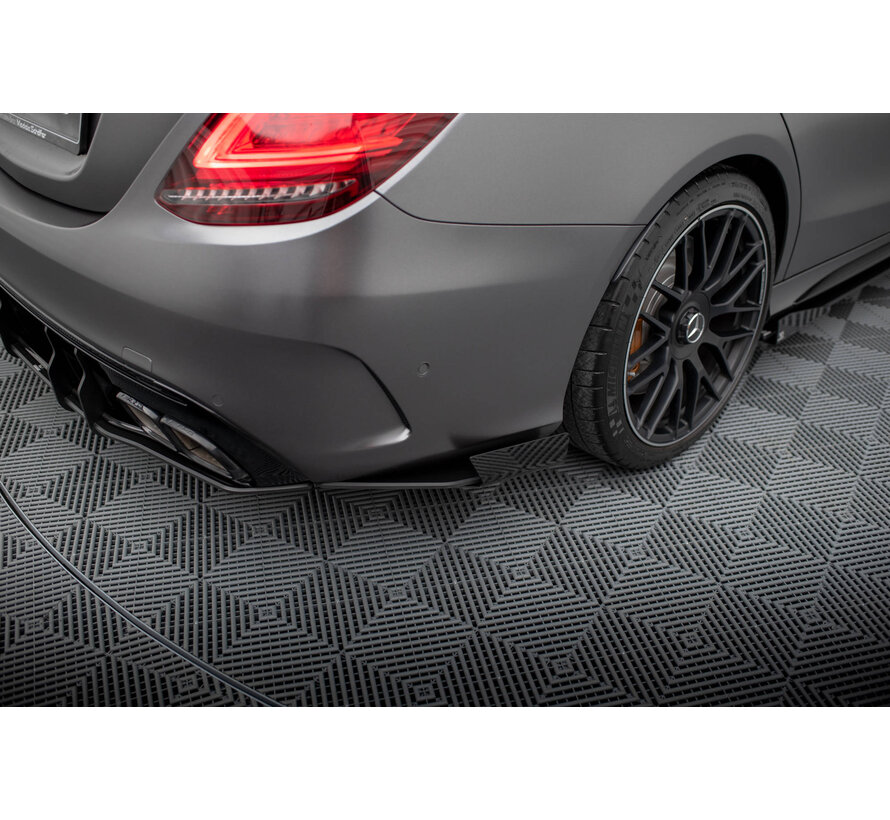 Maxton Design Street Pro Rear Side Splitters + Flaps Mercedes-AMG C63 Sedan / Estate W205 Facelift