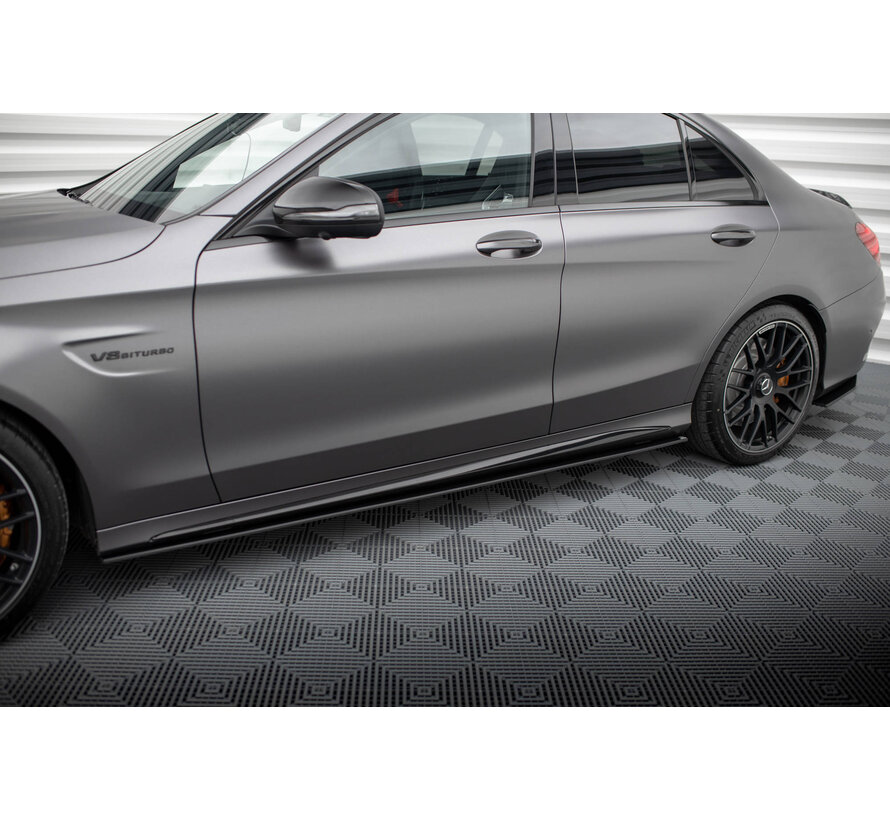 Maxton Design Street Pro Side Skirts Diffusers Mercedes-AMG C63 Sedan / Estate W205 Facelift