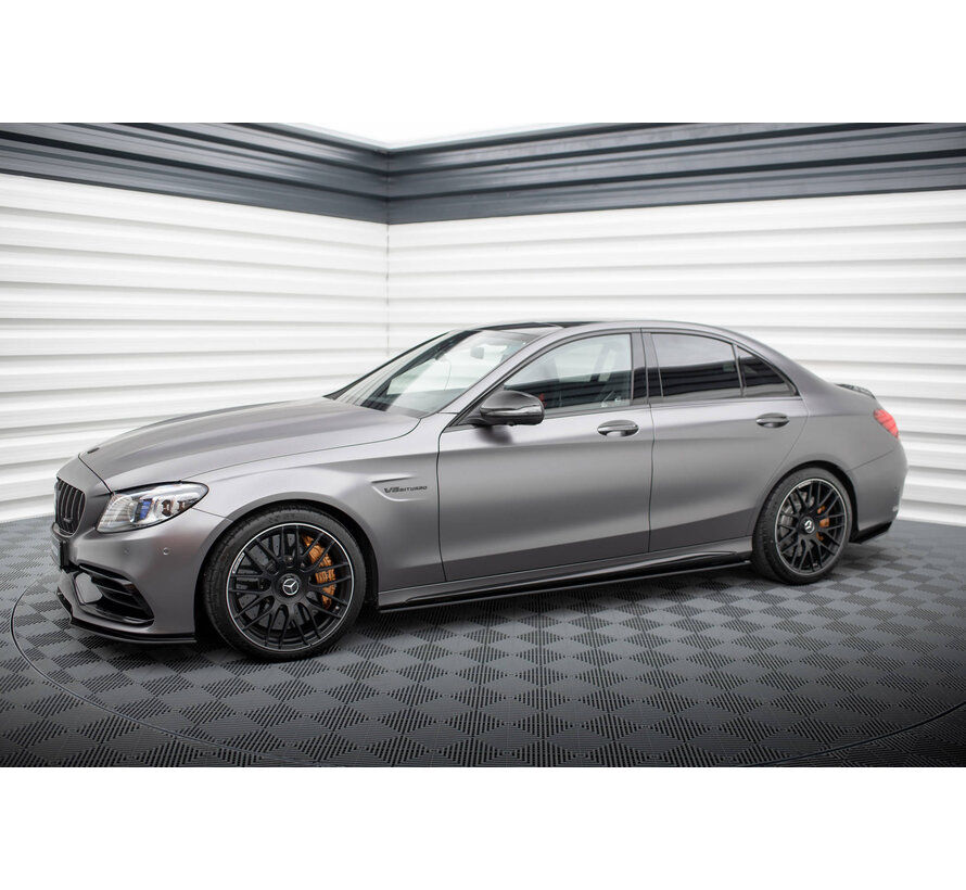 Maxton Design Street Pro Side Skirts Diffusers Mercedes-AMG C63 Sedan / Estate W205 Facelift