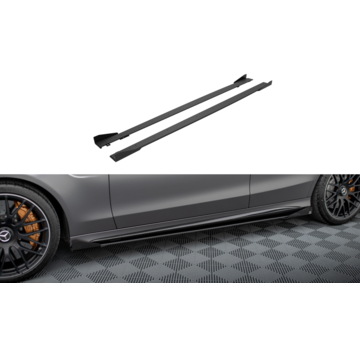 Maxton Design Maxton Design Street Pro Side Skirts Diffusers + Flaps Mercedes-AMG C63 Sedan / Estate W205 Facelift