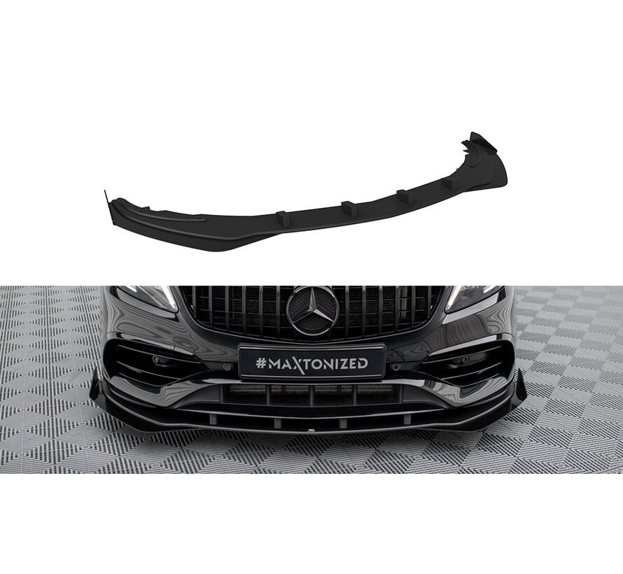 Maxton Design Street Pro Front Splitter + Flaps Mercedes-Benz A AMG-Line W176 Facelift