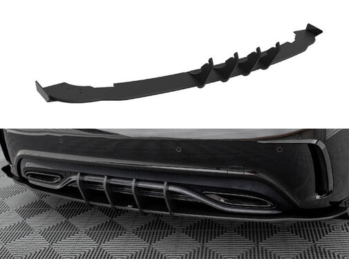 Maxton Design Maxton Design Street Pro Rear Side Splitters + Flaps Mercedes-Benz A AMG-Line W176 Facelift