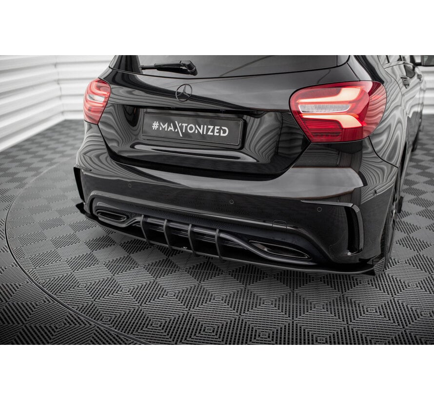 Maxton Design Street Pro Rear Side Splitters + Flaps Mercedes-Benz A AMG-Line W176 Facelift