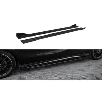 Maxton Design Maxton Design Street Pro Side Skirts Diffusers + Flaps Mercedes-Benz A AMG-Line W176 Facelift