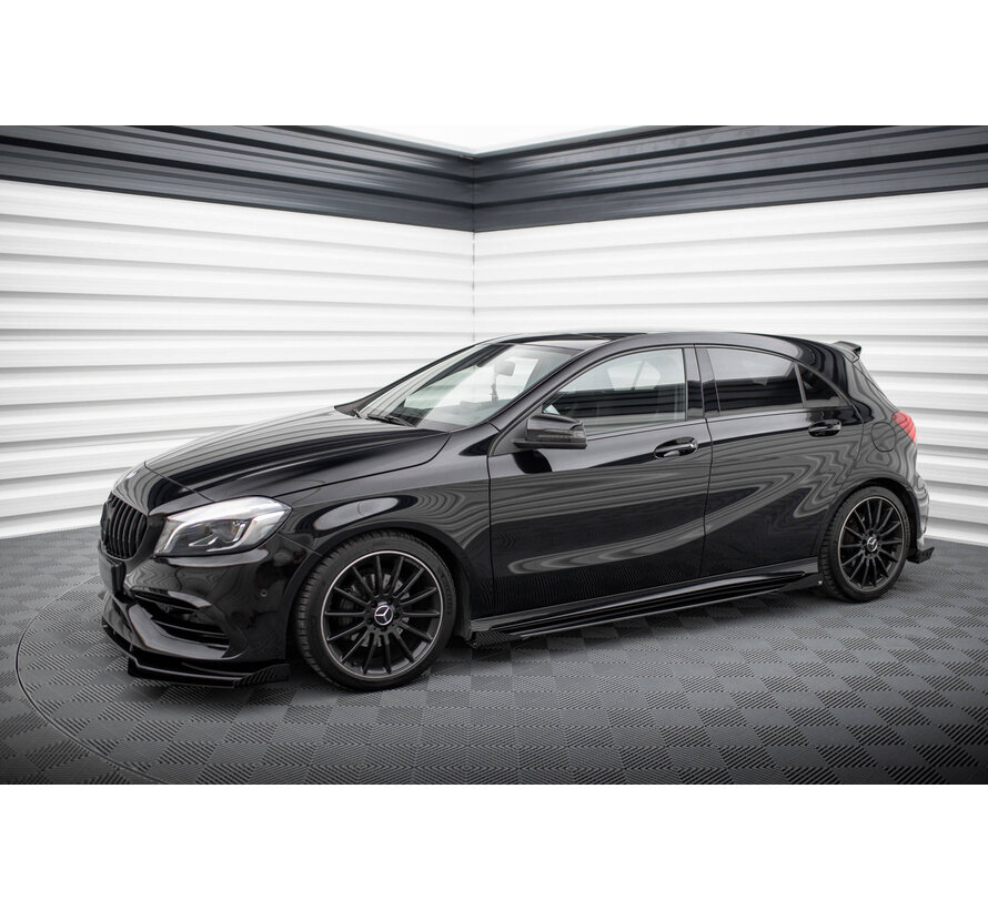 Maxton Design Street Pro Side Skirts Diffusers + Flaps Mercedes-Benz A AMG-Line W176 Facelift