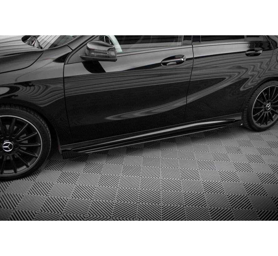 Maxton Design Street Pro Side Skirts Diffusers + Flaps Mercedes-Benz A AMG-Line W176 Facelift