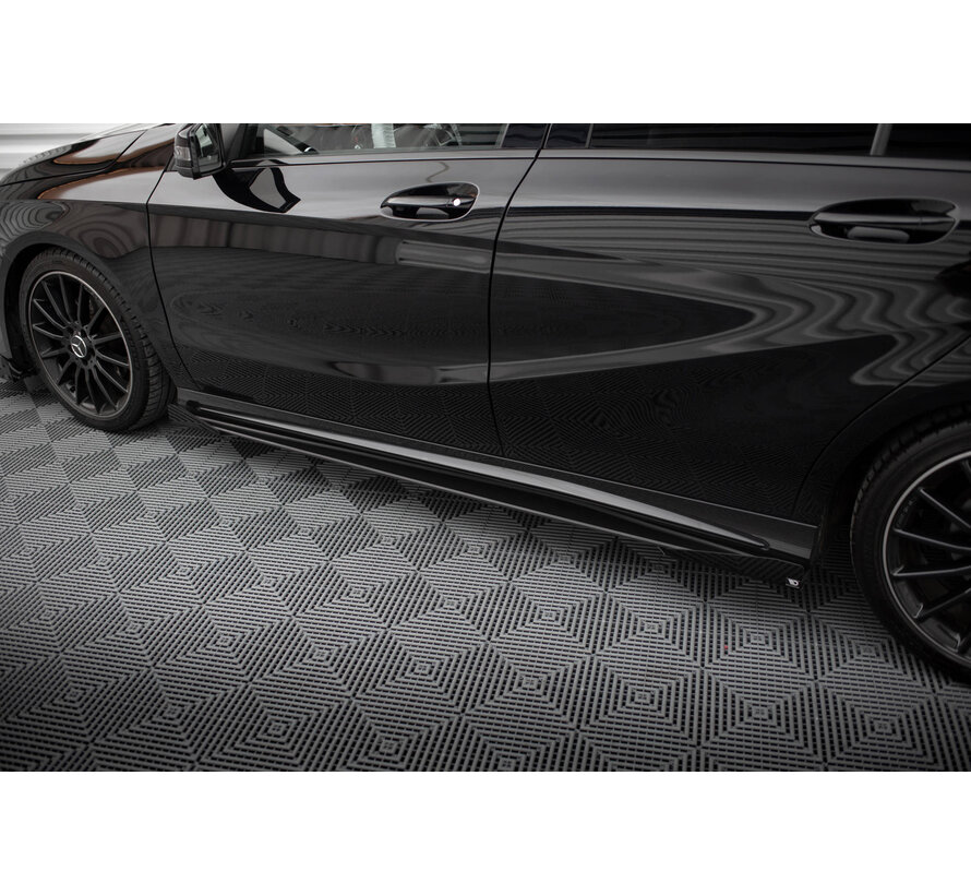 Maxton Design Street Pro Side Skirts Diffusers + Flaps Mercedes-Benz A AMG-Line W176 Facelift