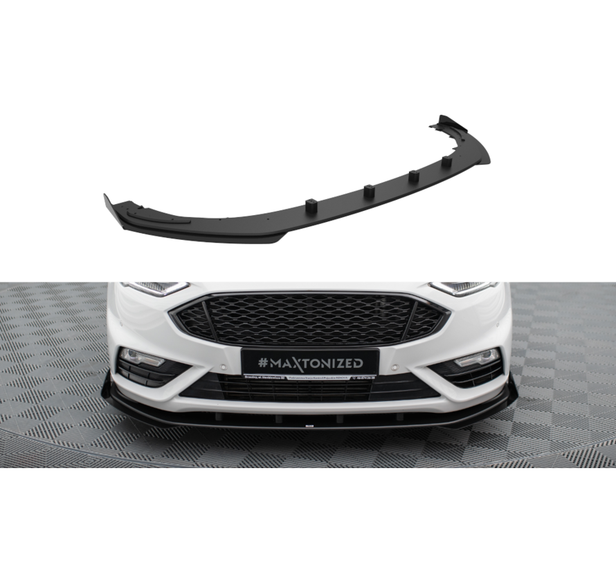 Maxton Design Street Pro Front Splitter + Flaps Ford Mondeo Sport Mk5 Facelift / Fusion Sport Mk2 Facelift