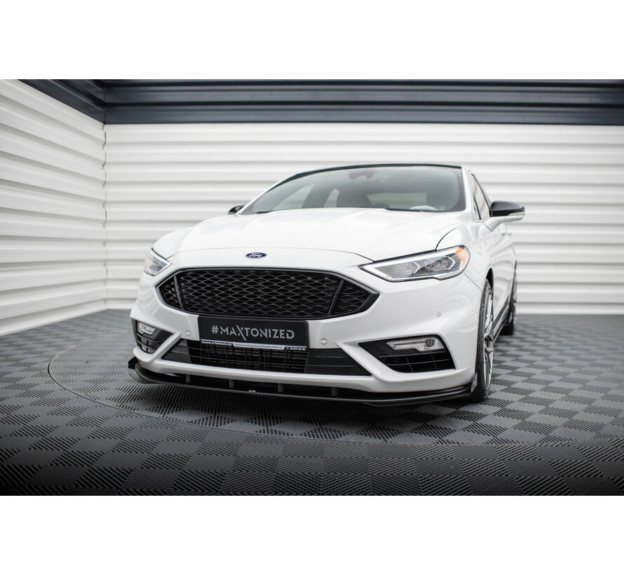 Maxton Design Street Pro Front Splitter + Flaps Ford Mondeo Sport Mk5 Facelift / Fusion Sport Mk2 Facelift