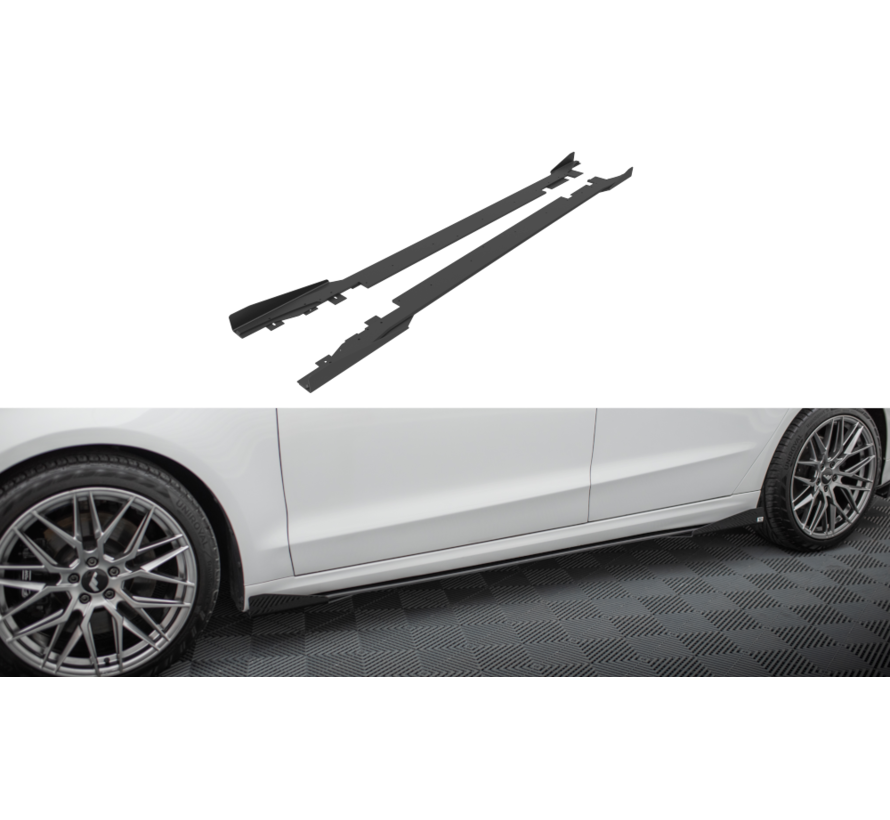 Maxton Design Street Pro Side Skirts Diffusers + Flaps Ford Mondeo Sport Mk5 Facelift / Fusion Sport Mk2 Facelift