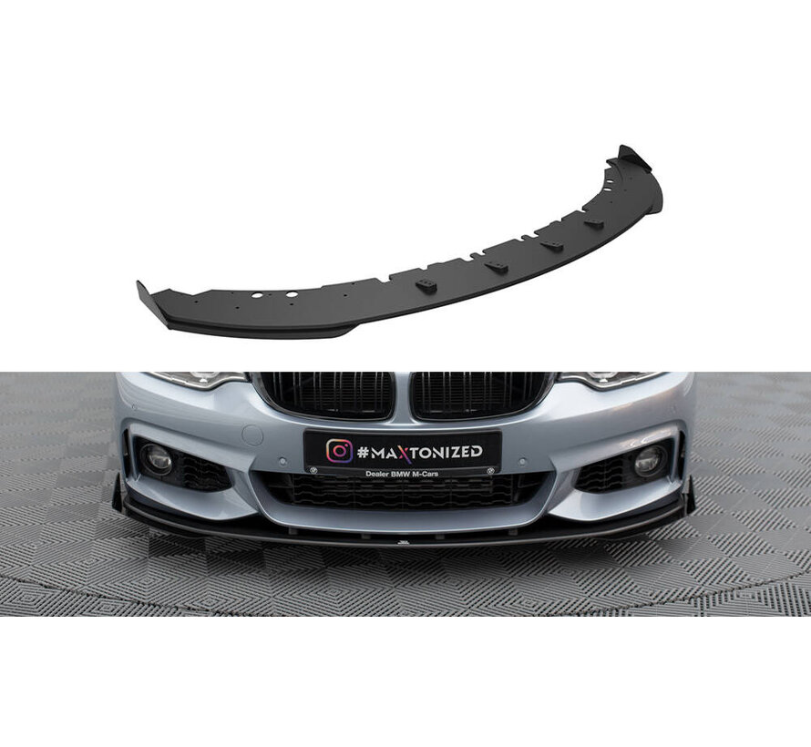 Maxton Design Street Pro Front Splitter + Flaps BMW 4 Coupe M-Pack F32