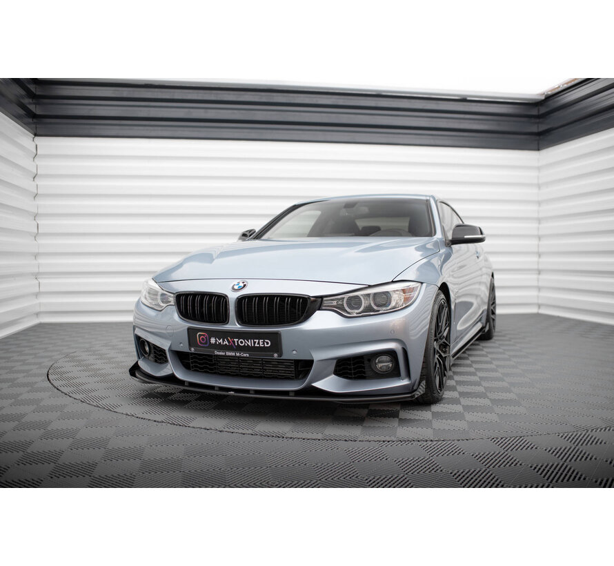 Maxton Design Street Pro Front Splitter + Flaps BMW 4 Coupe M-Pack F32