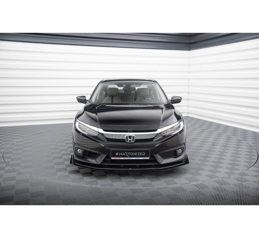 Maxton Design Street Pro Front Splitter + Flaps Honda Civic Mk10