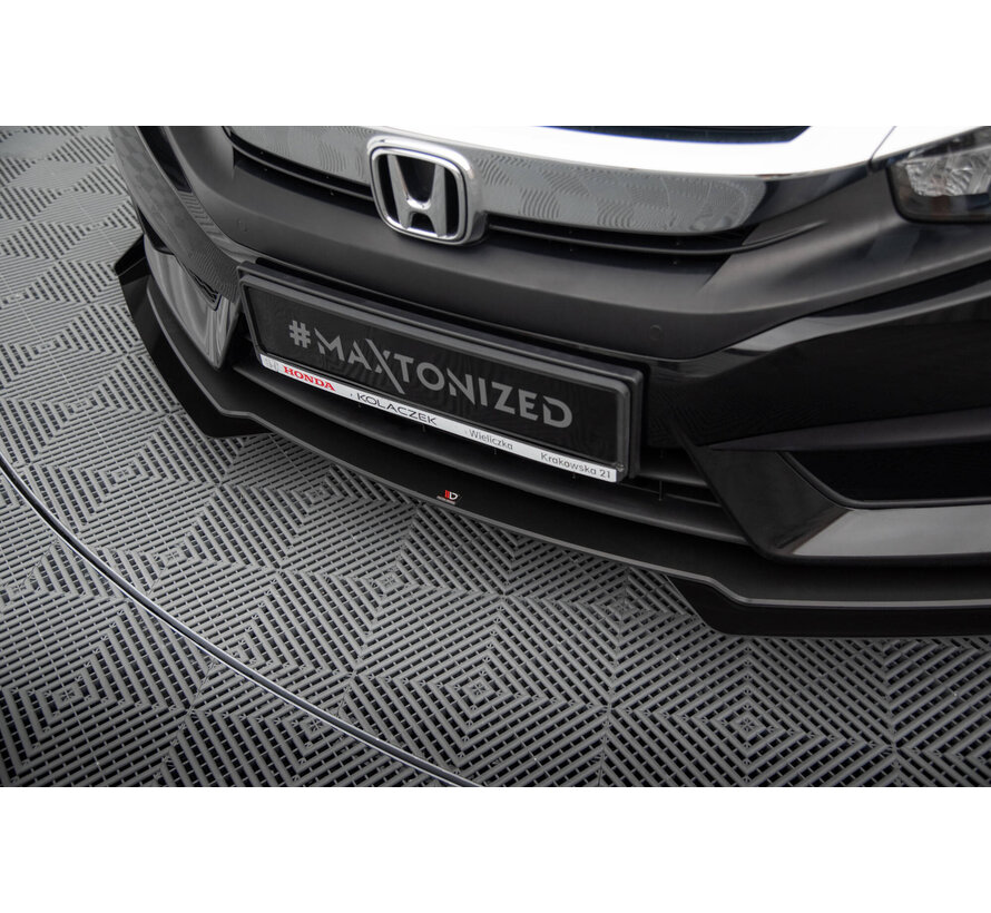 Maxton Design Street Pro Front Splitter + Flaps Honda Civic Mk10