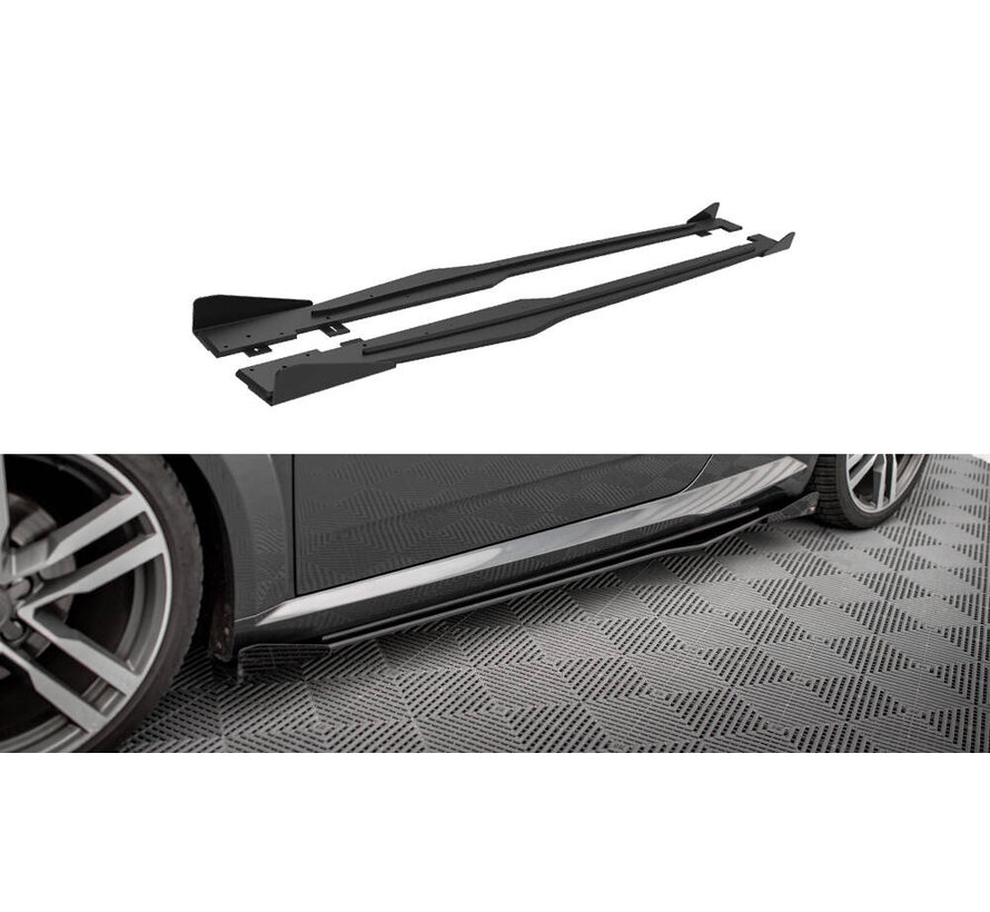 Maxton Design Street Pro Side Skirts Diffusers + Flaps Audi TT S / S-Line 8S