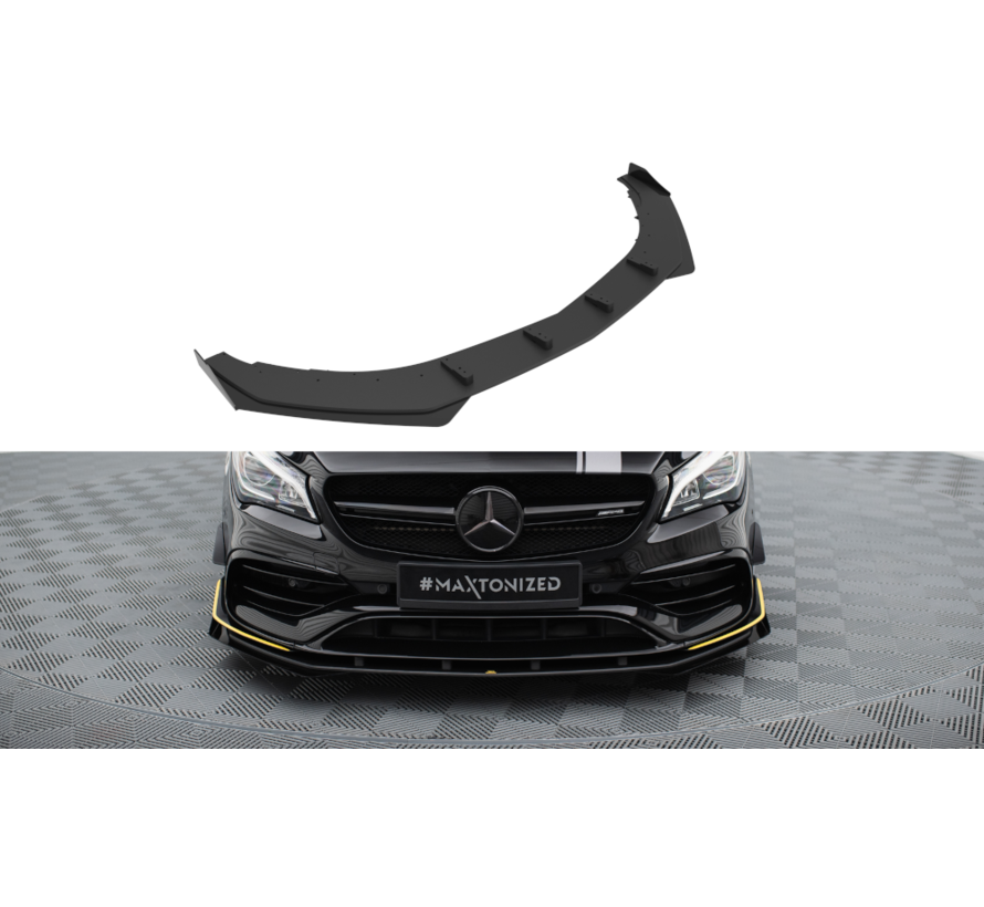 Maxton Design Street Pro Front Splitter + Flaps Mercedes-AMG CLA 45 Aero C117 Facelift