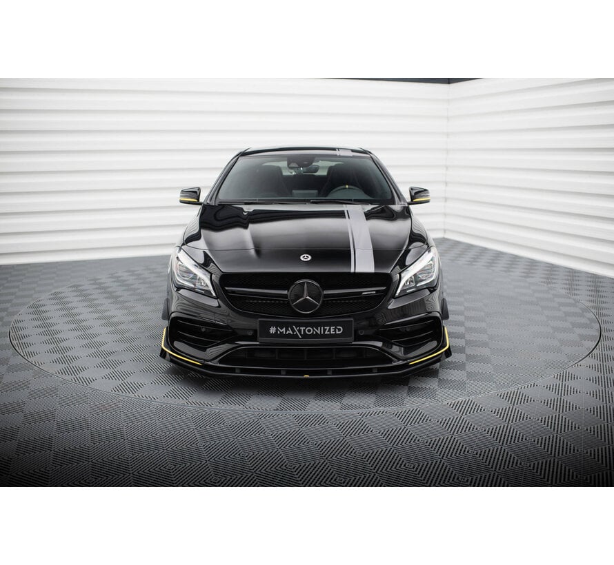 Maxton Design Street Pro Front Splitter + Flaps Mercedes-AMG CLA 45 Aero C117 Facelift