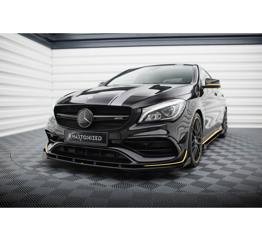 Maxton Design Street Pro Front Splitter + Flaps Mercedes-AMG CLA 45 Aero C117 Facelift