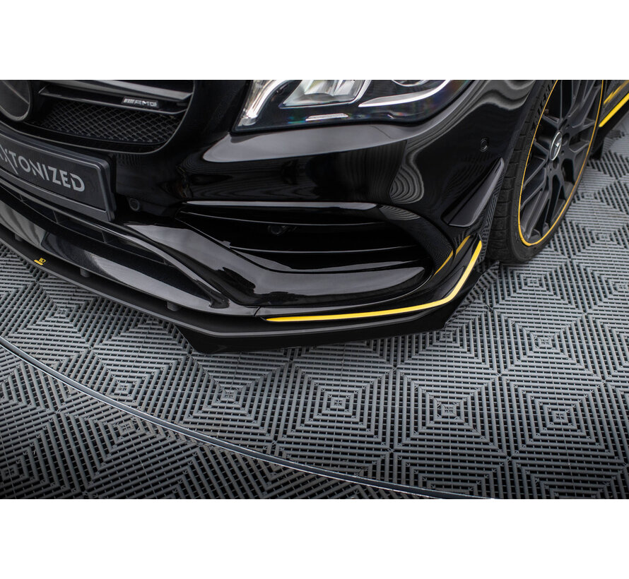 Maxton Design Street Pro Front Splitter + Flaps Mercedes-AMG CLA 45 Aero C117 Facelift