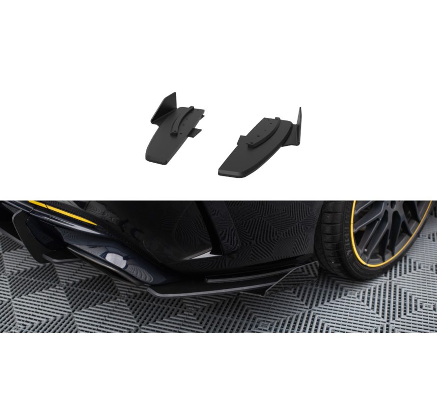 Maxton Design Street Pro Rear Side Splitters + Flaps Mercedes-AMG CLA 45 C117 Facelift