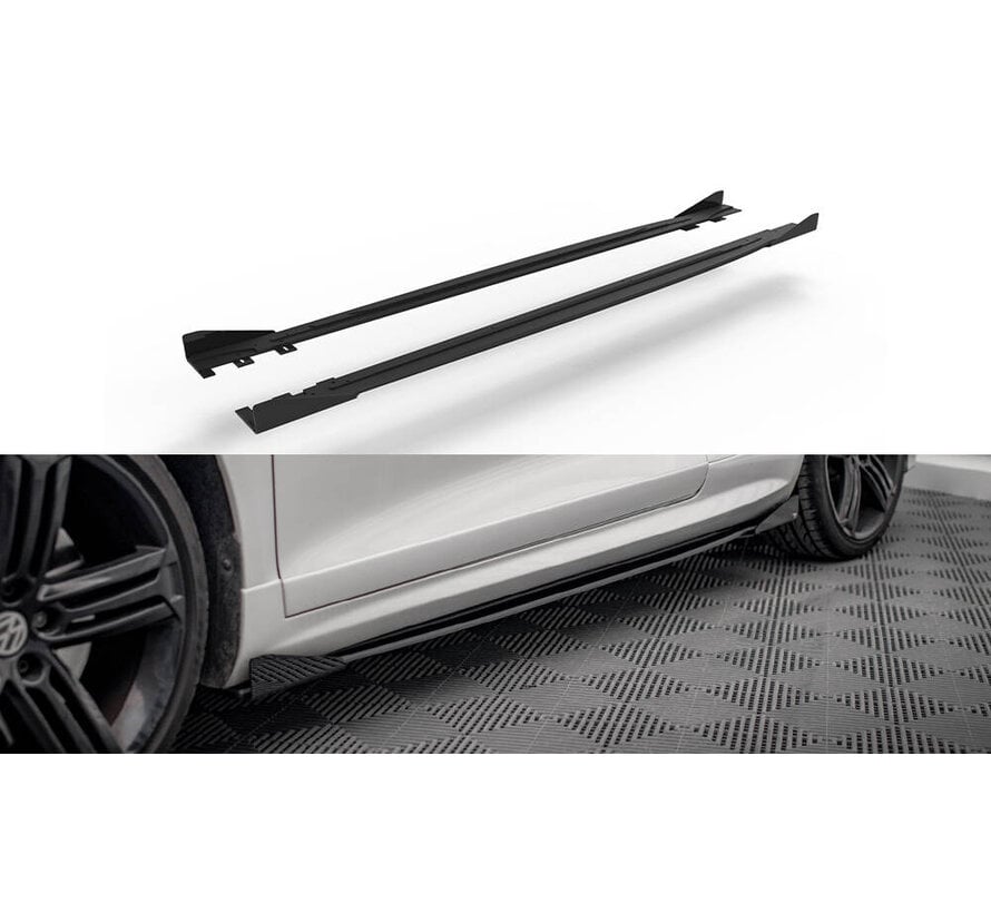 Maxton Design Street Pro Side Skirts Diffusers + Flaps Volkswagen Scirocco R Mk3