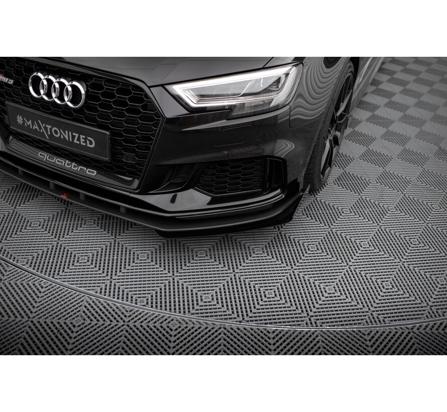 Maxton Design Street Pro Front Splitter V.1 + Flaps Audi RS3 Sedan 8V Facelift